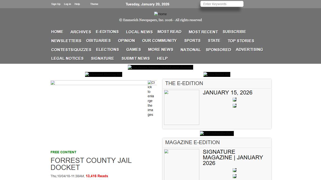 Forrest County jail docket | HubCitySPOKES